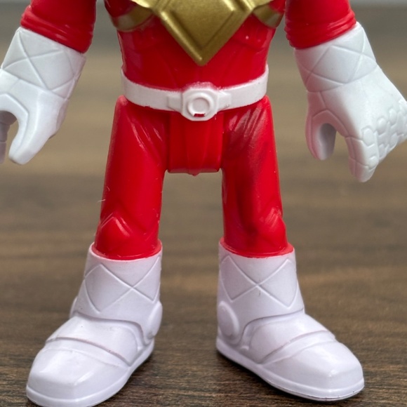 Imaginext Mighty Morphin POWER RANGERS RED & Gold Power Ranger Action Figure Toy - Picture 6 of 8